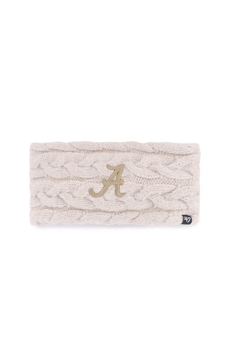 Women's '47  Natural Alabama Crimson Tide Core & Inline Latte Knit Headband, Main, color, Natural