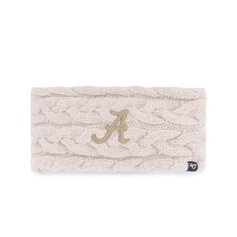 Women's '47  Natural Alabama Crimson Tide Core & Inline Latte Knit Headband