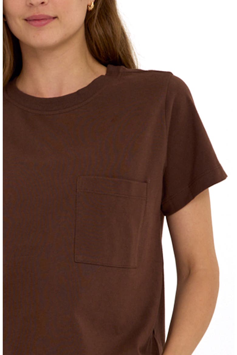 Beth Essential Organic Cotton T-Shirt, Alternate, color, COFFEE