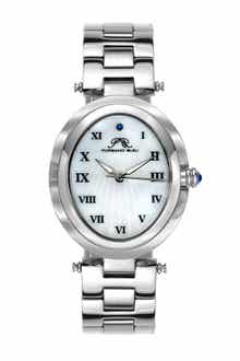 PORSAMO BLEU Women's South Sea Swarovski Crystal Bracelet Watch, 30.75mm
