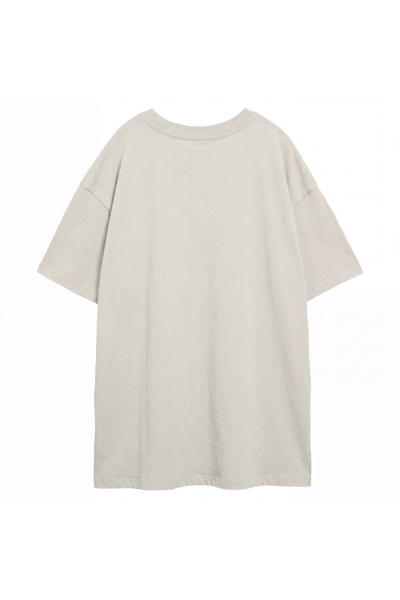 Junior's Bad Girls' Short Sleeve Oversized T-Shirt, Alternate, color, Egret