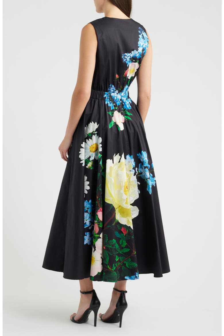 The Athena Moon Flower Sleeveless A-Line Dress, Alternate, color, MOON FLOWER PRINT