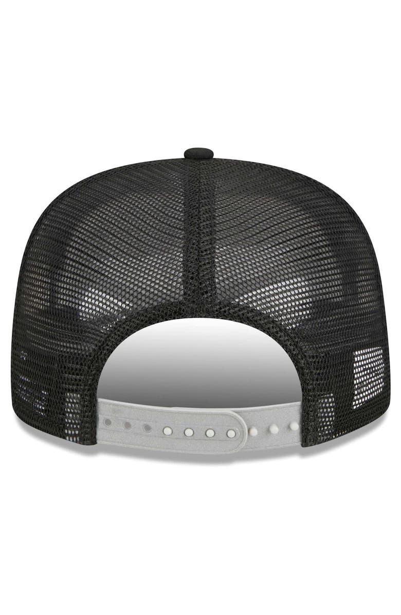 New Era Men's New Era Boston Red Sox Black on Black Meshback Golfer Snapback Hat, Alternate, color, 