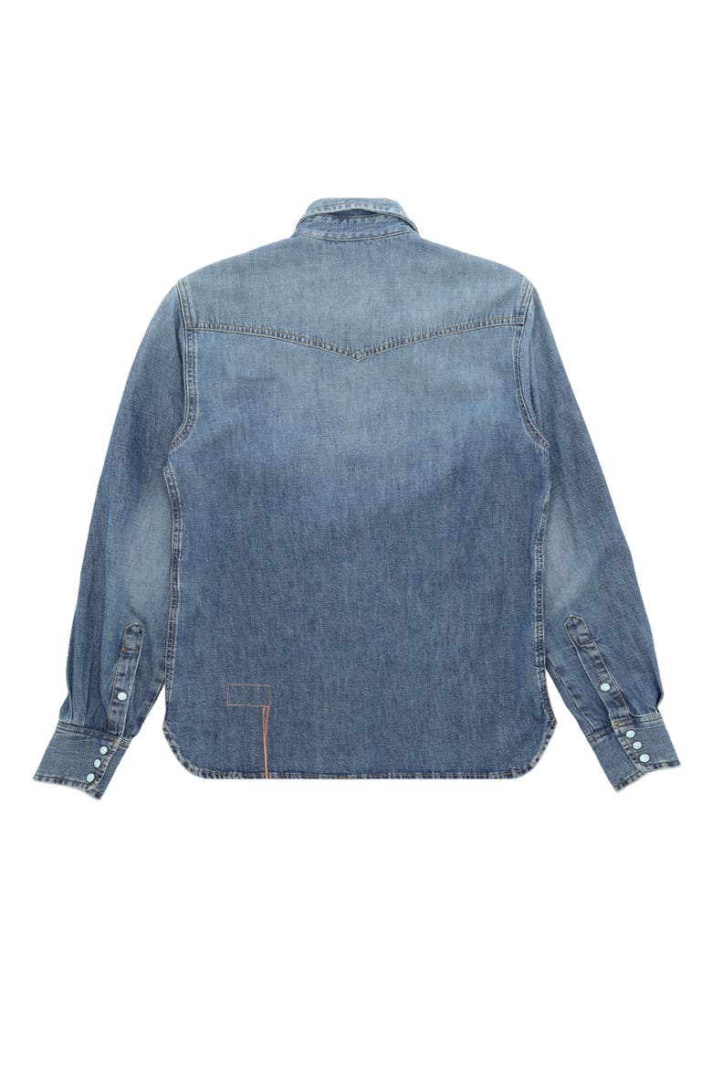 Japan Denim Texan Shirt, Alternate, color, Stone Wash