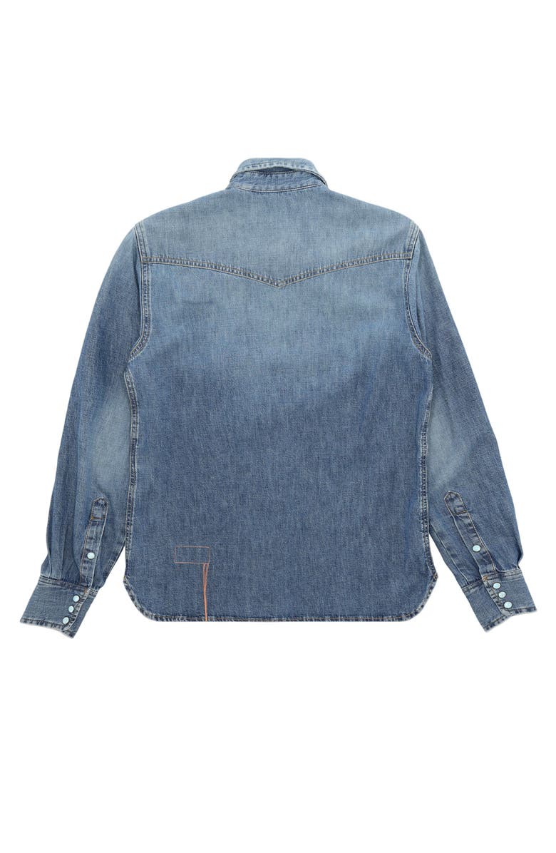 Fortela Japan Denim Texan Shirt, Alternate, color, Stone Wash