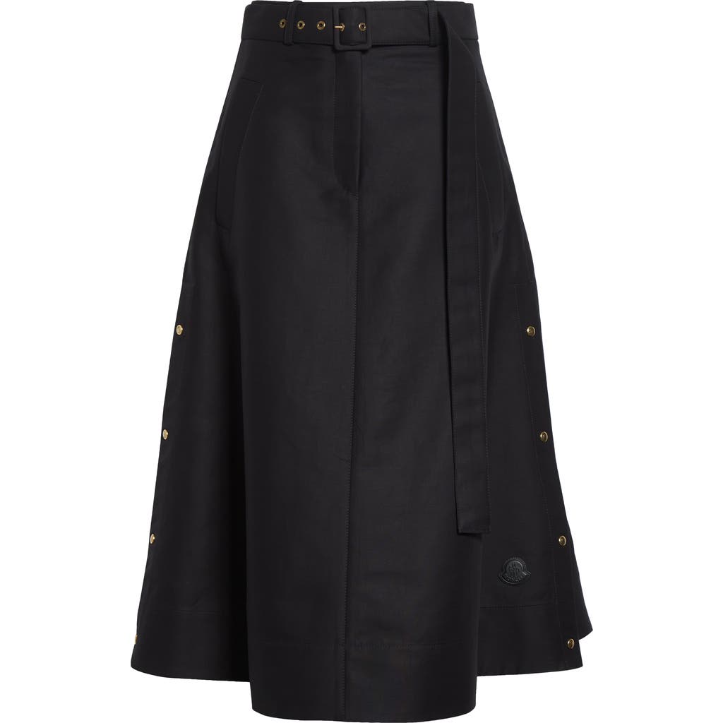 Moncler Belted A-line Skirt In Black