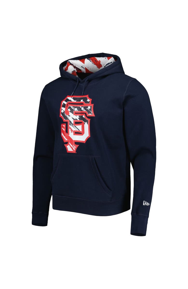 New Era Men's New Era Navy San Francisco Giants 4th of July Stars & Stripes Pullover Hoodie, Alternate, color, 