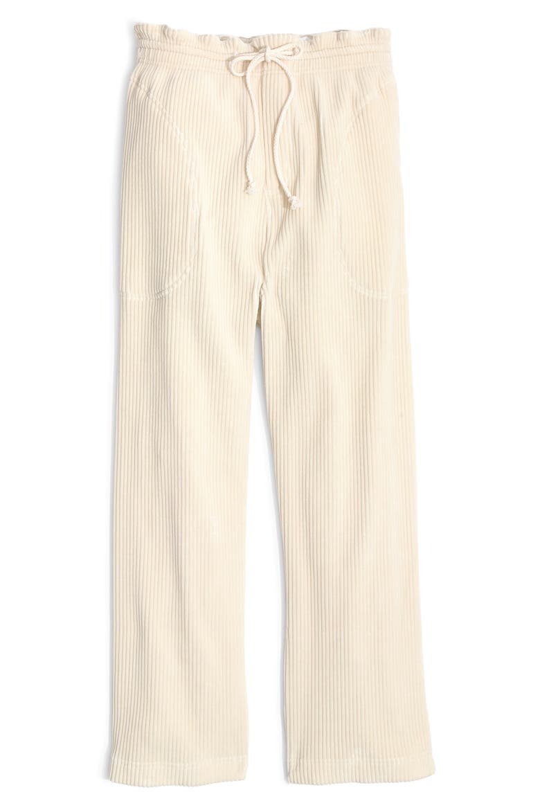 Texture & Thread Velour Corduroy Pants, Alternate, color, ANTIQUE CREAM