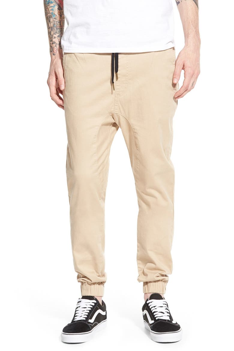 'Sureshot' Tapered Leg Jogger Chinos, Main, color, TAN