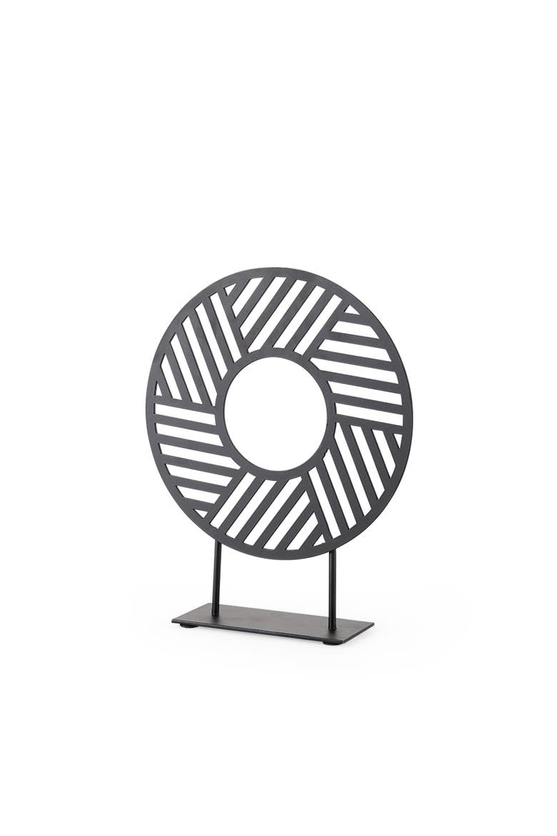 Micra Metal Decorative Object on a Stand, Main, color, Black