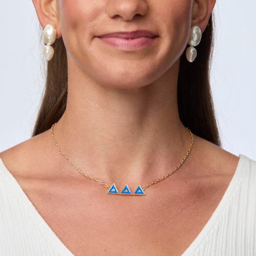 Lele Sadoughi Delta Delta Delta Charm Necklace In Gold