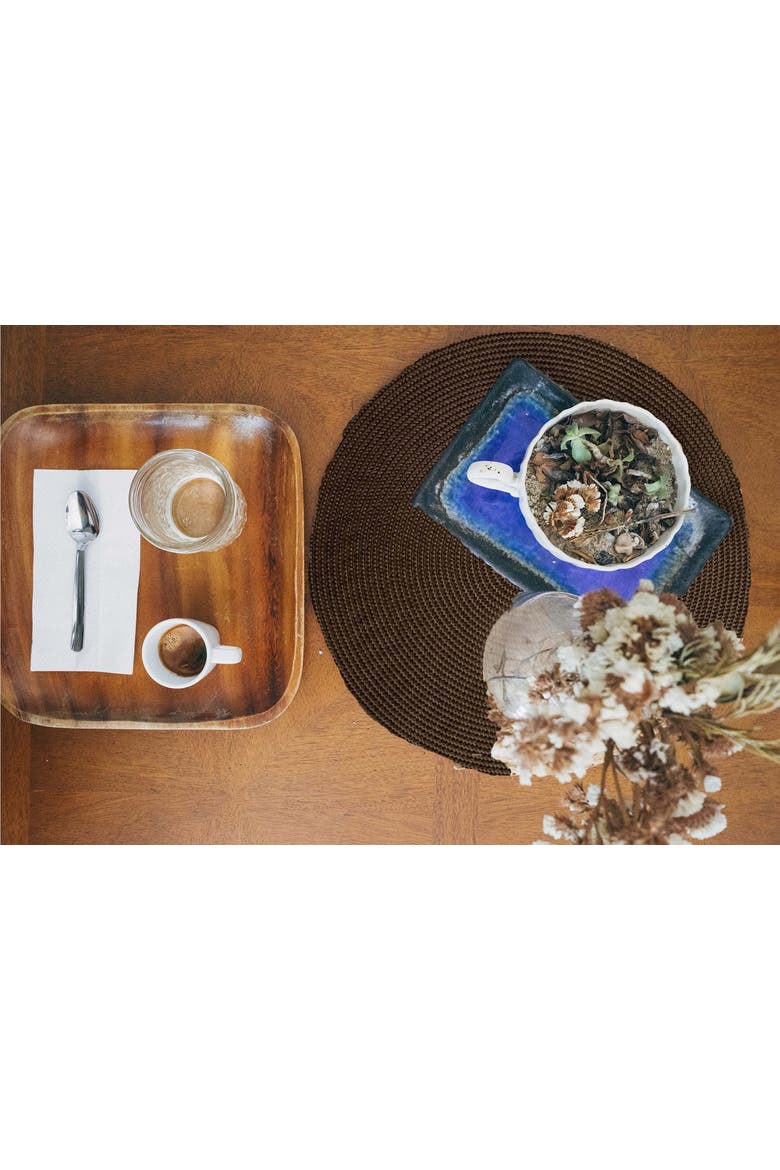 Elegant Woven Placemats for Stylish Dining Experience, Alternate, color, Brown