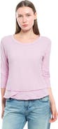 WILT Clothing Shrunken Crew 3/4 Sleeve Mock Layer Tee