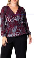 Kiyonna Loretta Burnout Velvet Wrap Top