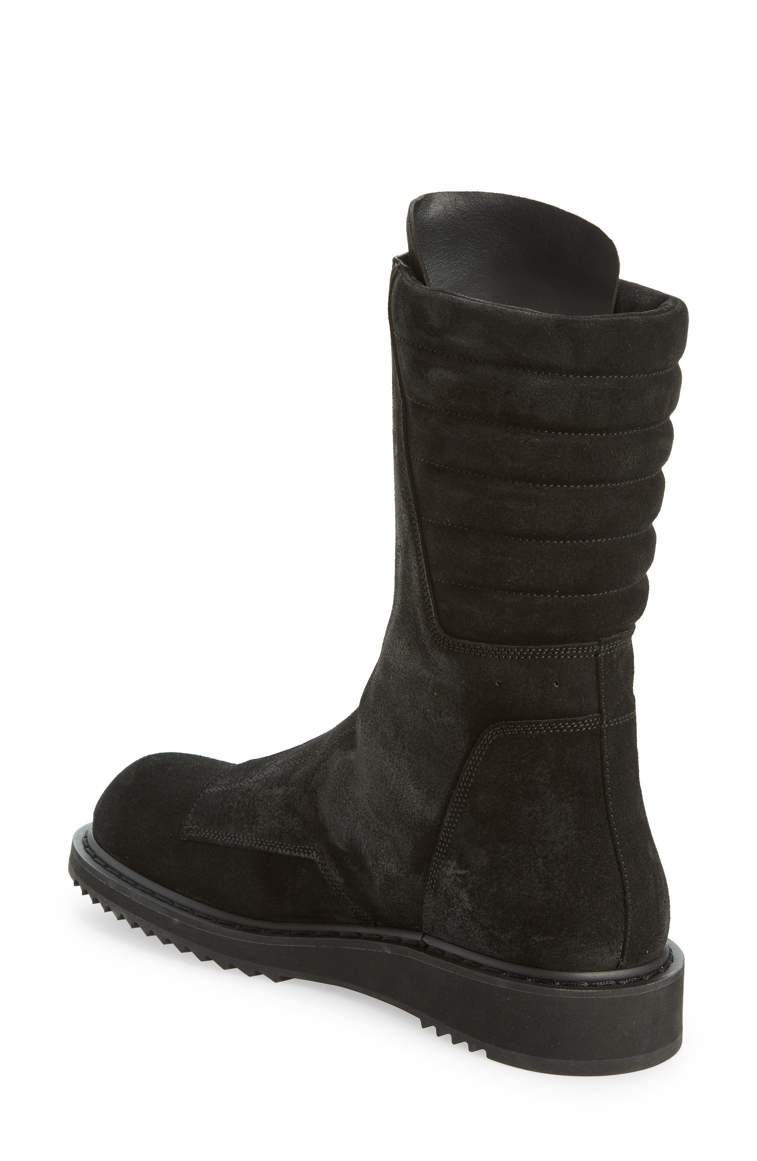 Rick Owens Basket Creeper Zip-Up Suede Boot, Alternate, color, 