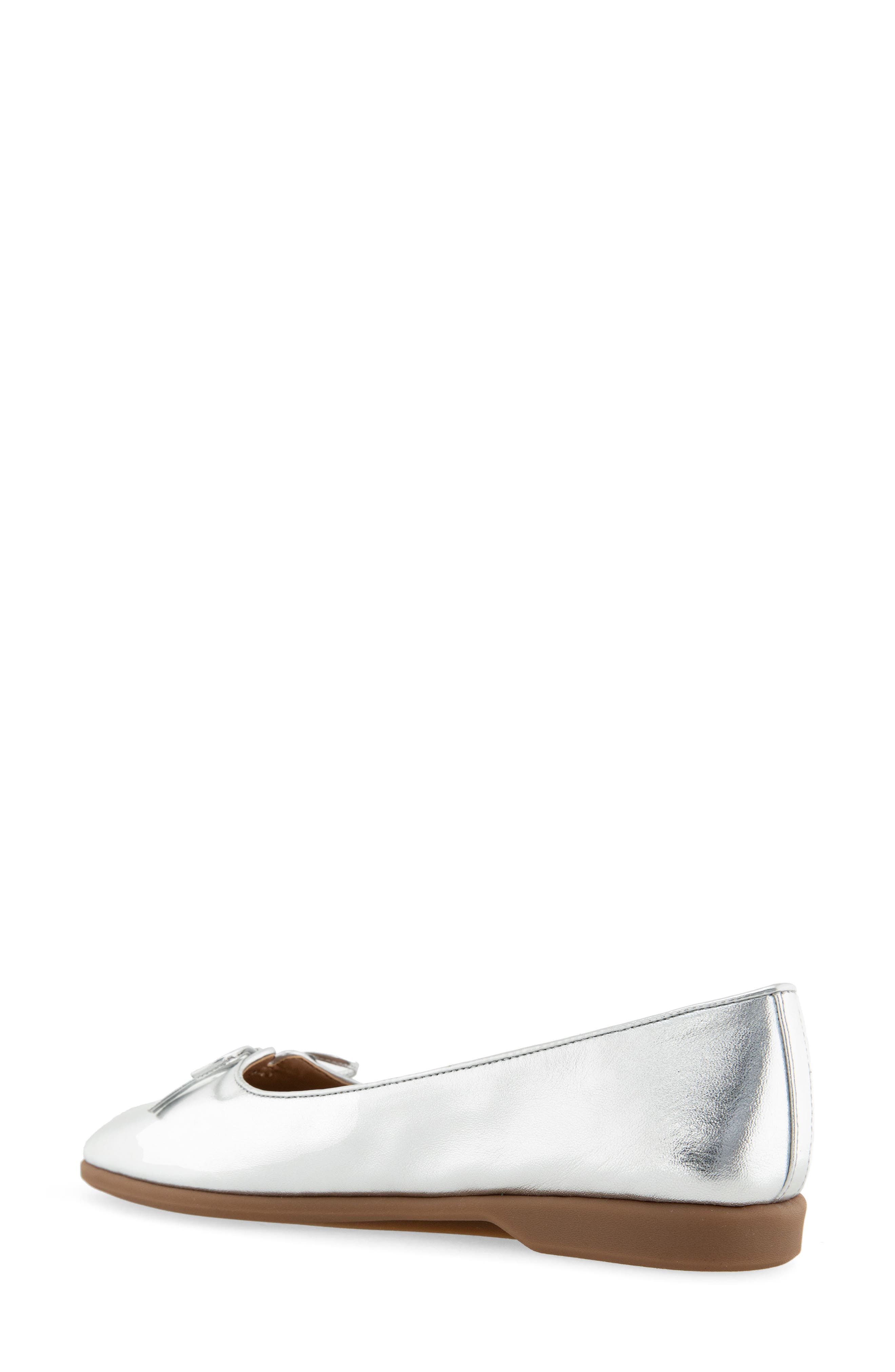 Aerosoles Novia Ballet Flat, Alternate, color, Silver Metallic Leather