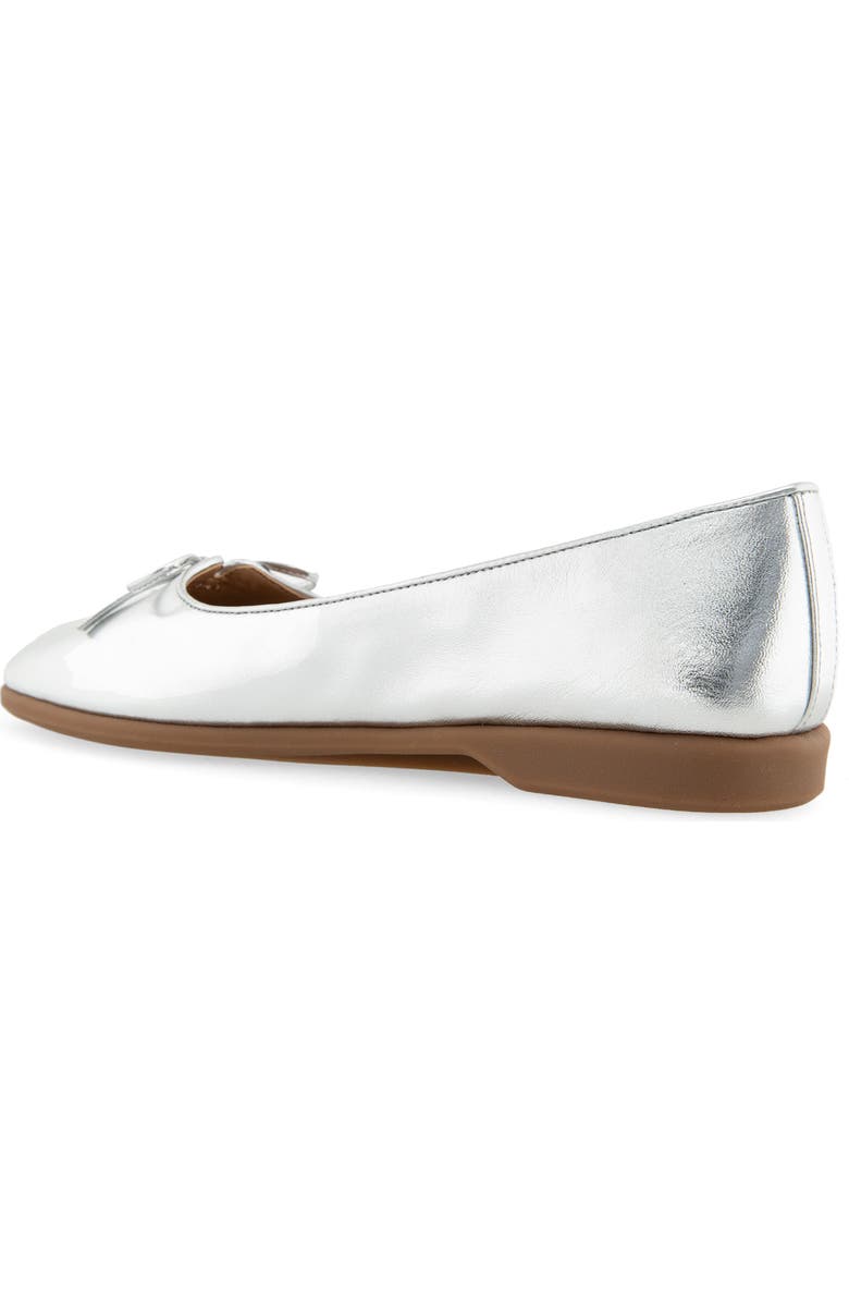 Aerosoles Novia Ballet Flat, Alternate, color, Silver Metallic Leather