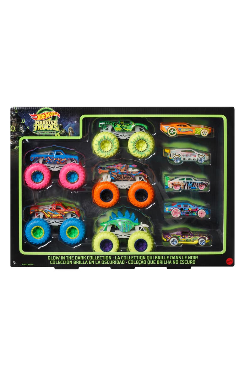 Mattel Glow-in-the-Dark Monster Truck Set, Alternate, color,