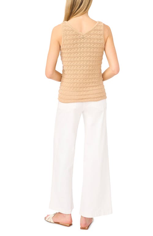 Halogenr Halogen(r) Openwork Sleeveless Sweater In Brown