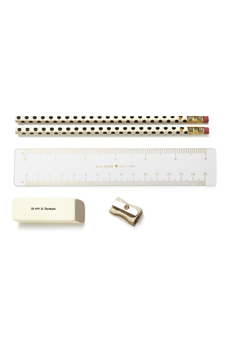 foil dot pencil pouch set, Alternate, color, GOLD DOTS