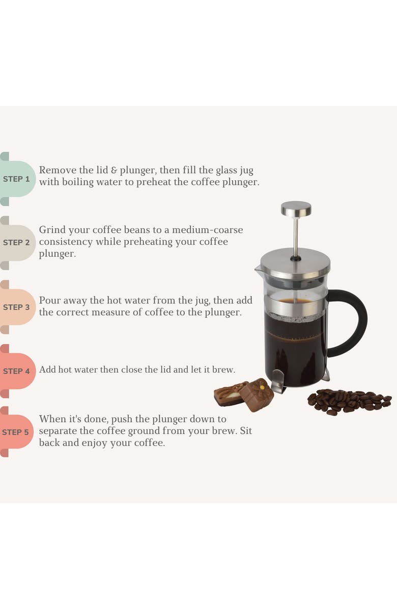 BergHOFF Essentials Coffee/Tea Press, Alternate, color, Silver