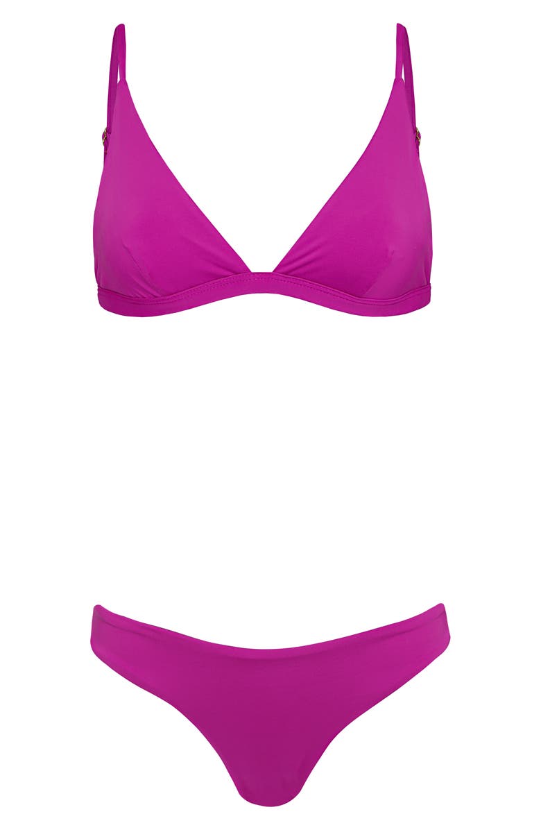 Maaji Sunset Palm Iconic Reversible Bikini Bottoms, Alternate, color, Purple