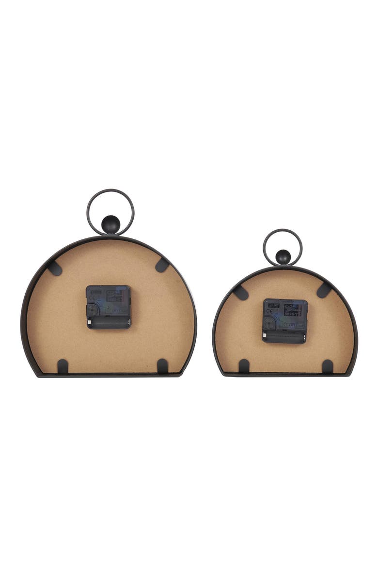 Set of 2 Modern Wooden Clocks, Alternate, color, WHITE
