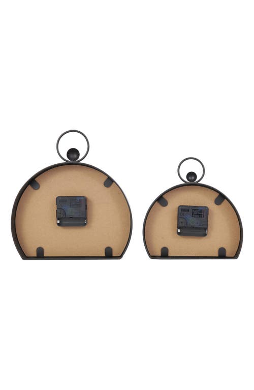 Vivian Lune Home Set Of 2 Modern Wooden Clocks In White
