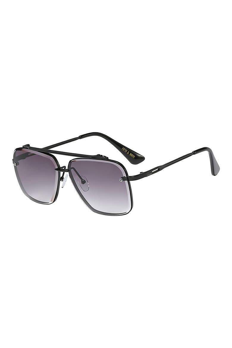 Memphis 62mm Aviator Sunglasses, Main, color, BLACK/ BLACK
