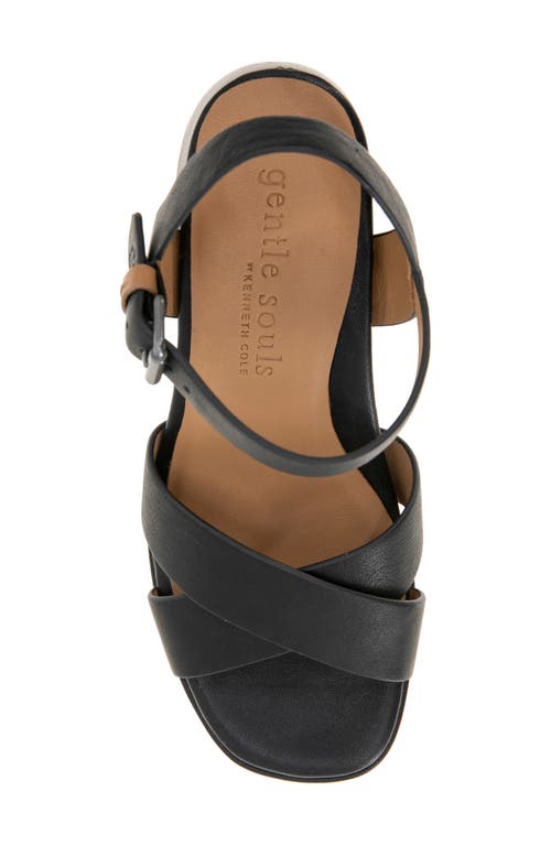 Shop Gentle Souls By Kenneth Cole Gentle Souls Rimini Ankle Strap Platform Sandal In Black Leather