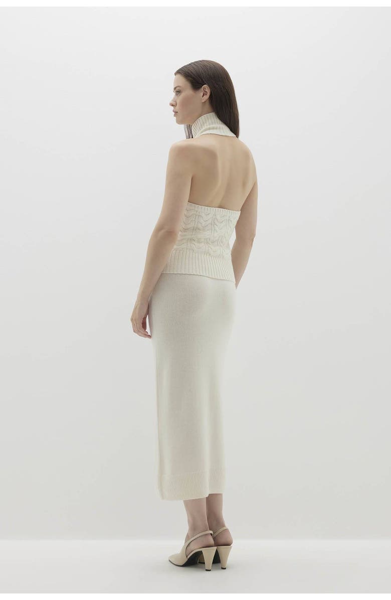 NAKED CASHMERE Runa Cableknit Cashmere Halter, Alternate, color, Ecru