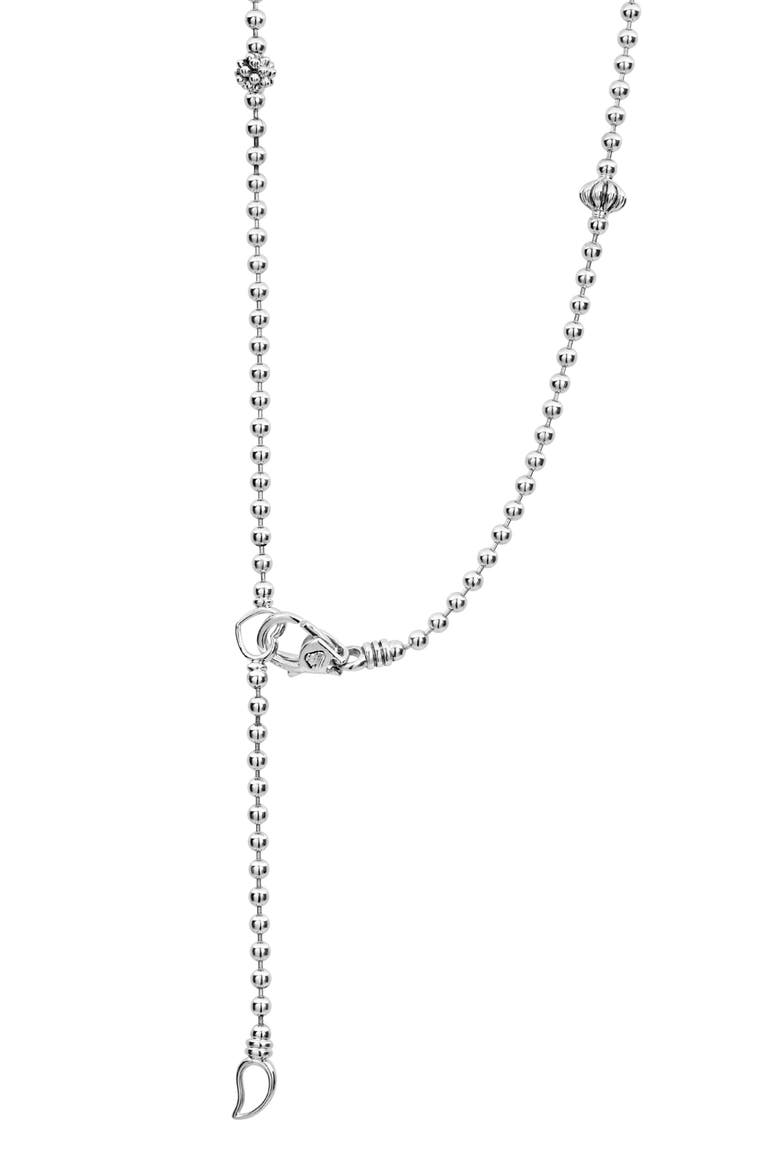 Caviar Icon Elements Necklace, Alternate, color, SILVER