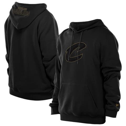 Men's New Era  Black Cleveland Cavaliers Tonal Color Pop Premium Pullover Hoodie