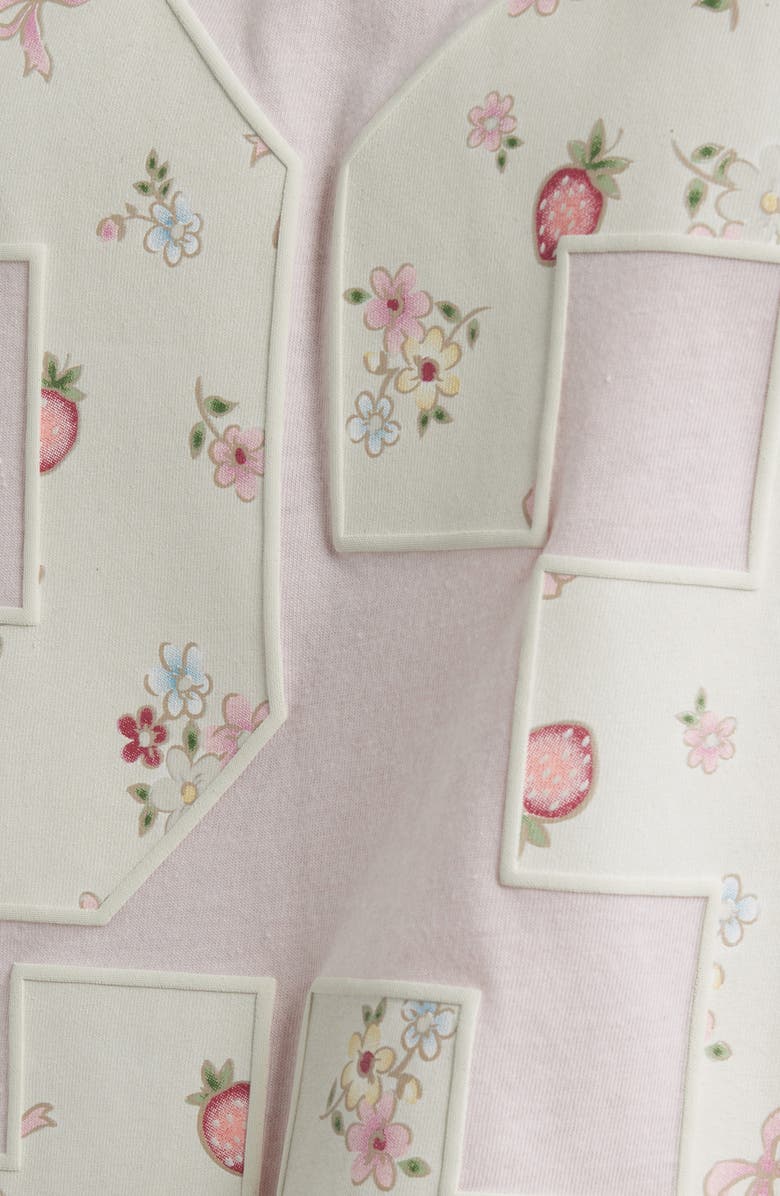 Vinyl Icons Numeral Floral Appliqué Cotton Blend T-Shirt, Alternate, color, Pink