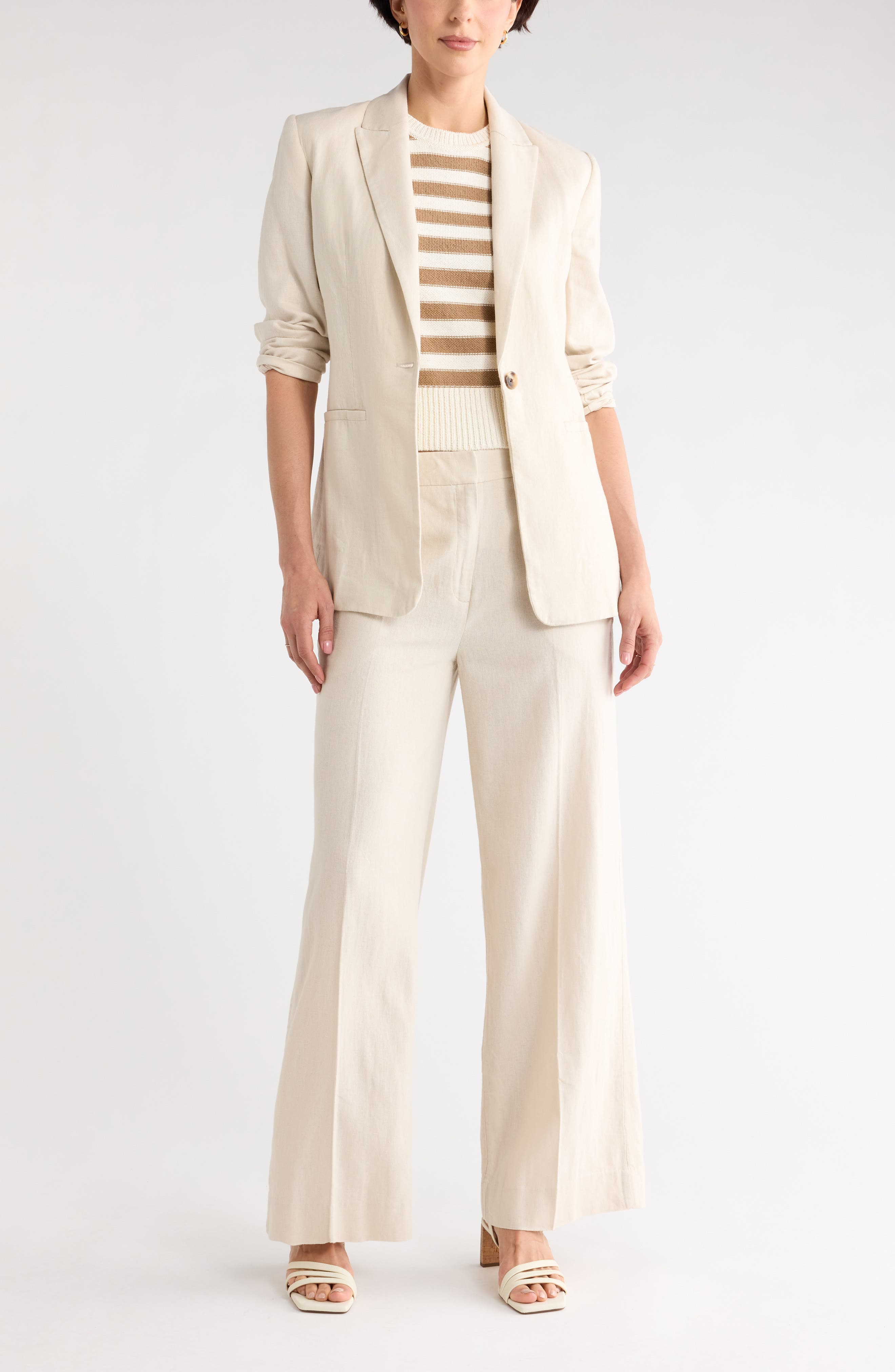 NORDSTROM RACK Wide Leg Linen Blend Pants