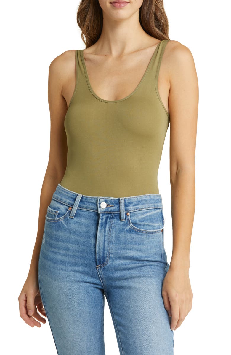 HOUSE OF CB Luca Bodysuit, Alternate, color, Khaki
