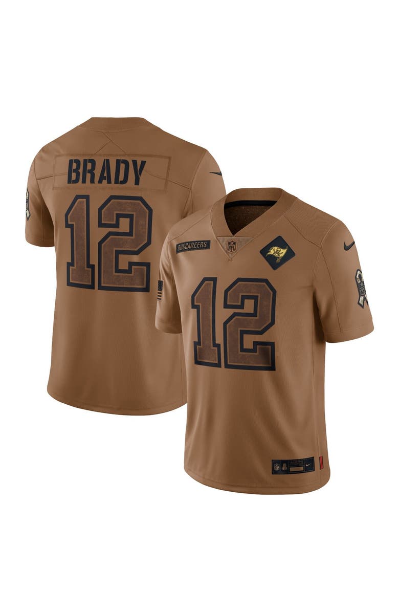 Nike Men's Nike Tom Brady Brown Tampa Bay Buccaneers 2023 Salute To Service Limited Jersey, Main, color,