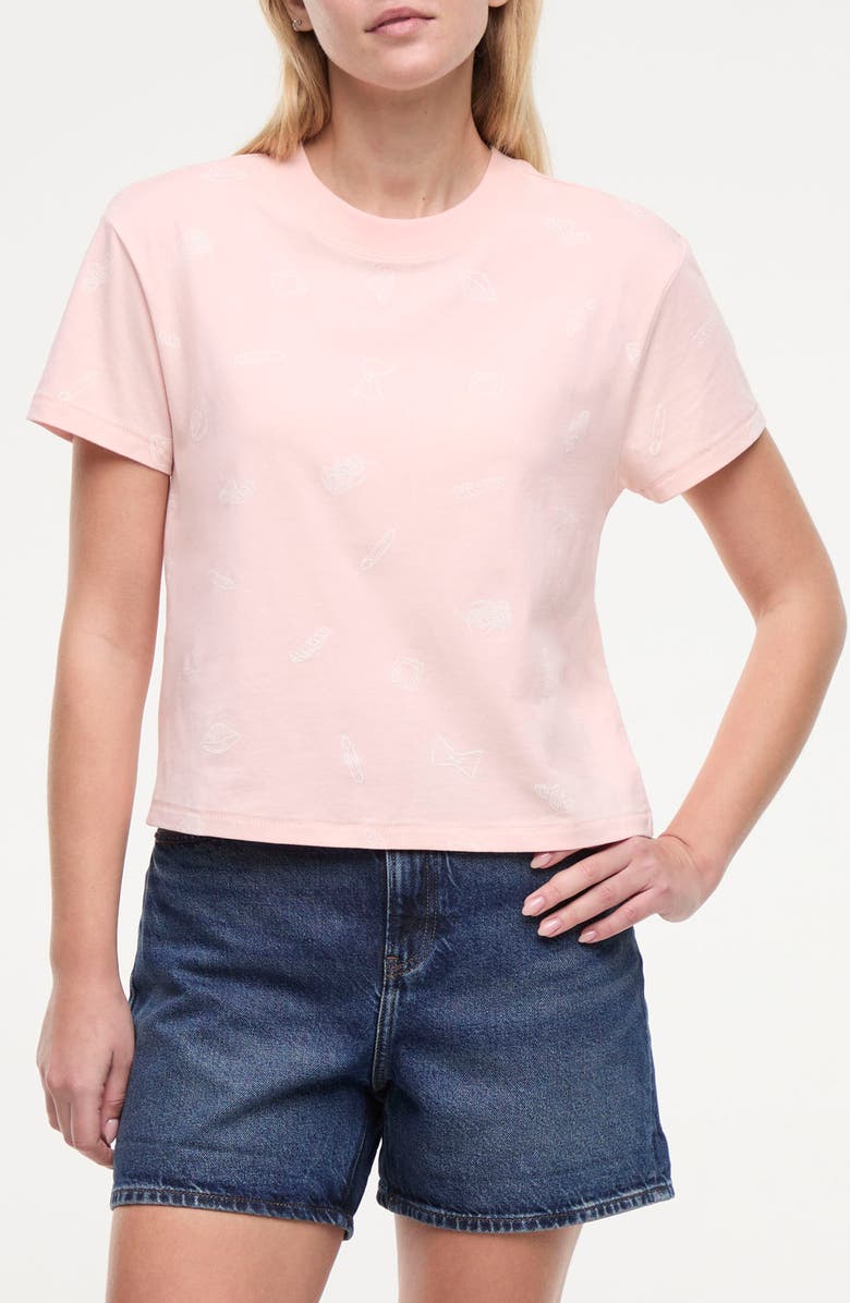 Wildfox Jaime Pasta Lover Graphic T-Shirt, Main, color, Chintz Rose