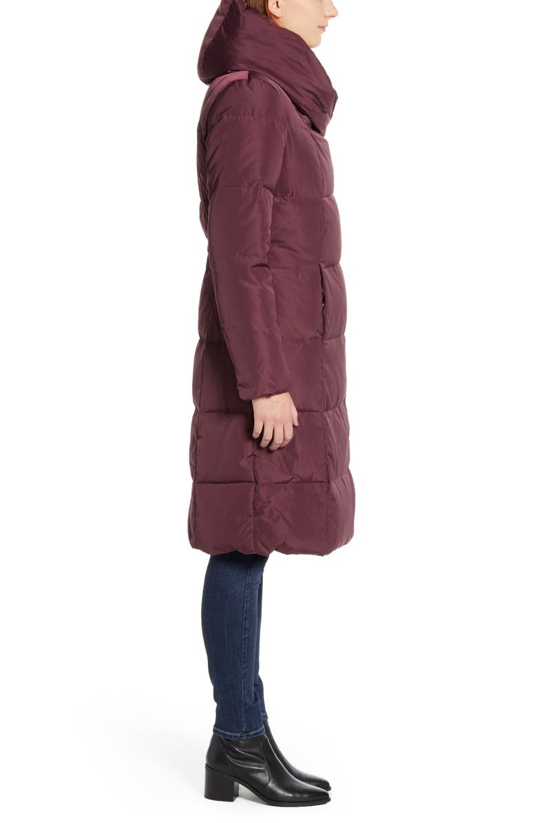 Cole Haan Down & Feather Coat, Alternate, color, Merlot