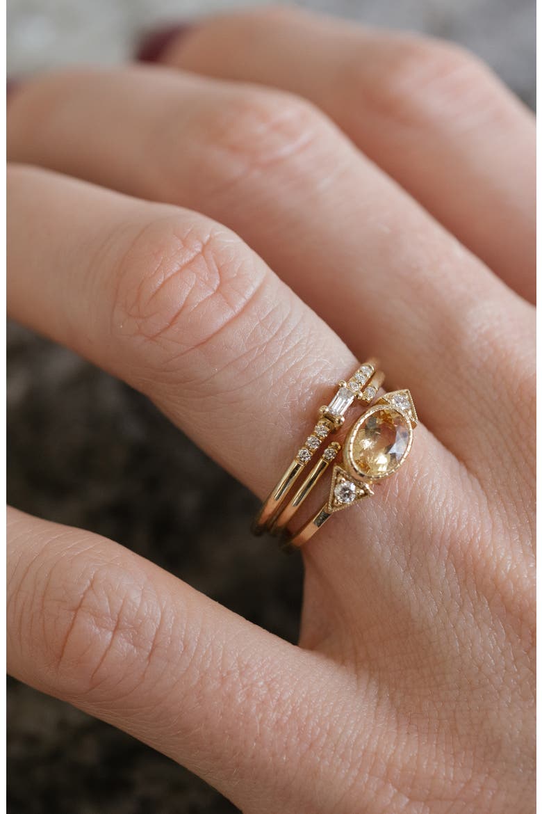 Topaz Long Spear Ring, Alternate, color, YELLOW GOLD/ TOPAZ