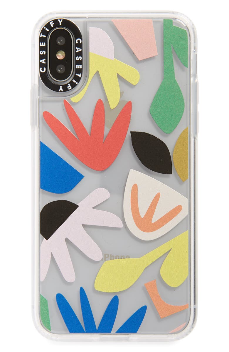 CASETiFY Paper Flowers Impact iPhone X/Xs, XR & X Max Case, Main, color,