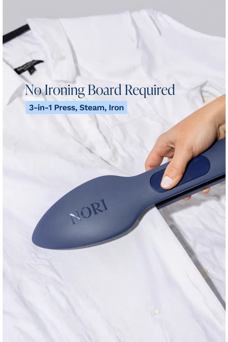 The Nori Press Steam Handheld Steamer & Iron, Alternate, color, NAVY