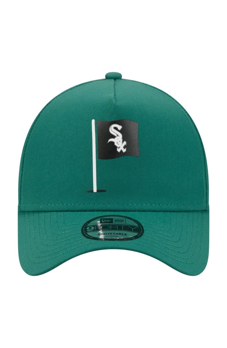 New Era Men's New Era  Green Chicago White Sox Pin Seeker 9FORTY A-Frame Adjustable Hat, Alternate, color, Green