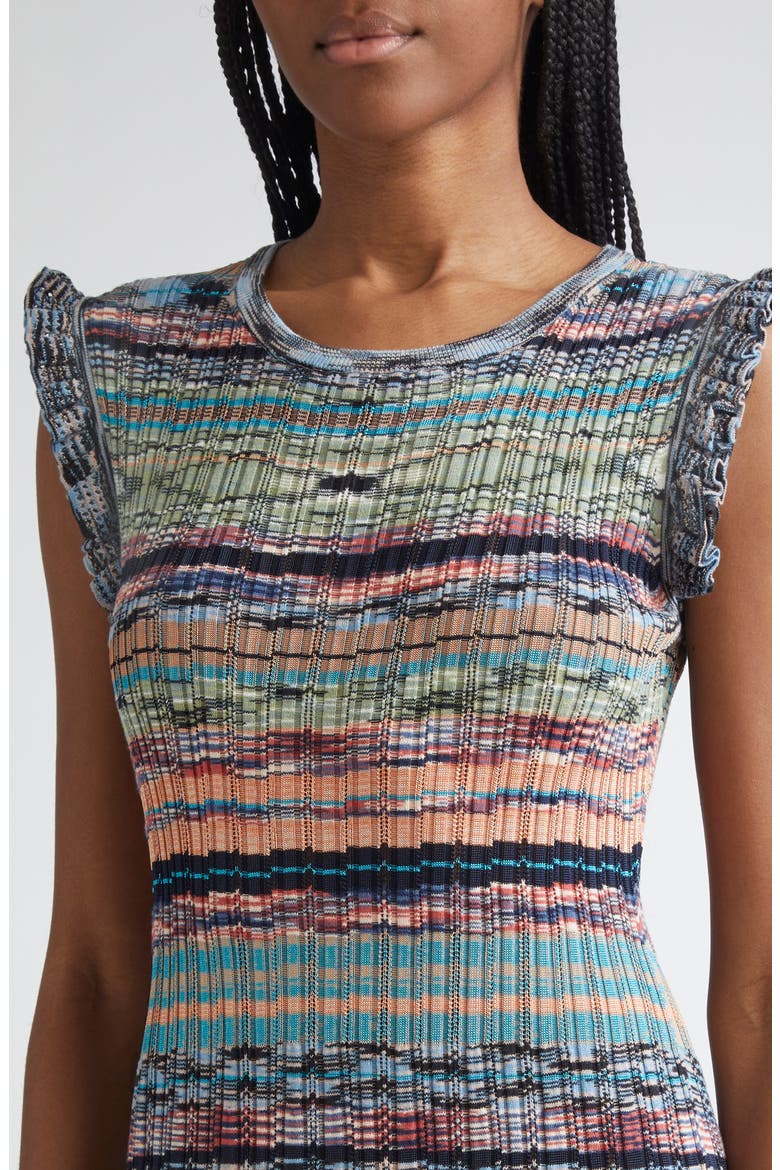 Ajak Sleeveless Knit Midi Dress, Alternate, color, AZURITE