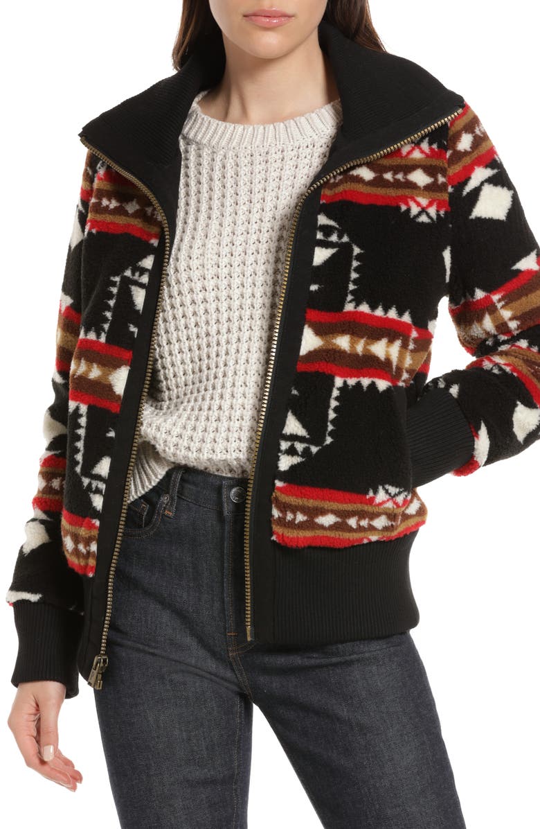 Pendleton Foxglove Fleece Bomber Jacket, Main, color,