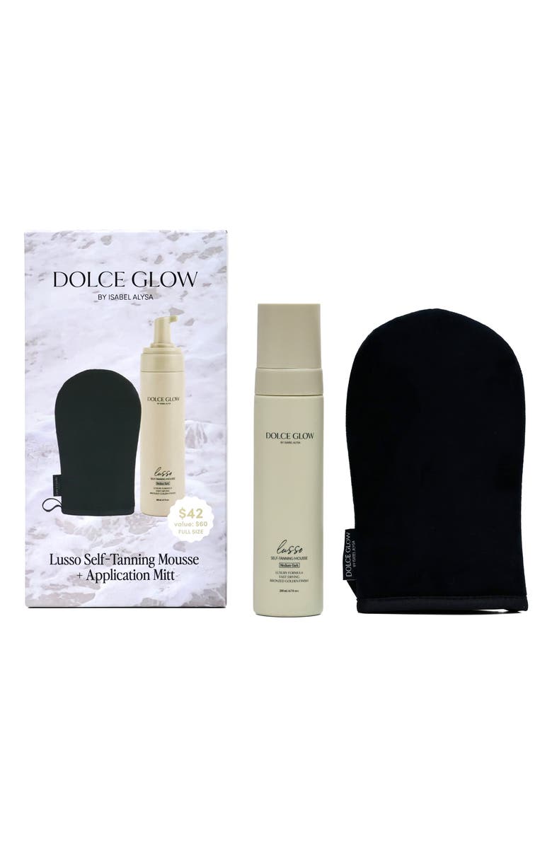 Dolce Glow by Isabel Alysa Dolce Glow Lusso Self-Tanning Mousse + Application Mitt Set $60 Value, Main, color,