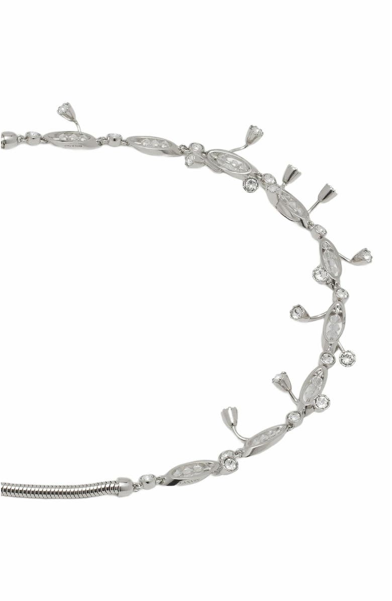 Lanvin Aede Necklace, Alternate, color, Silver-Crystal