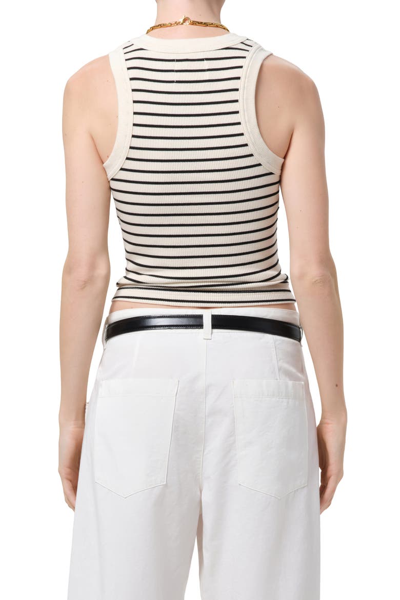 Caralyn Stripe Cotton Blend Tank, Alternate, color, QUARTZ STRIPE