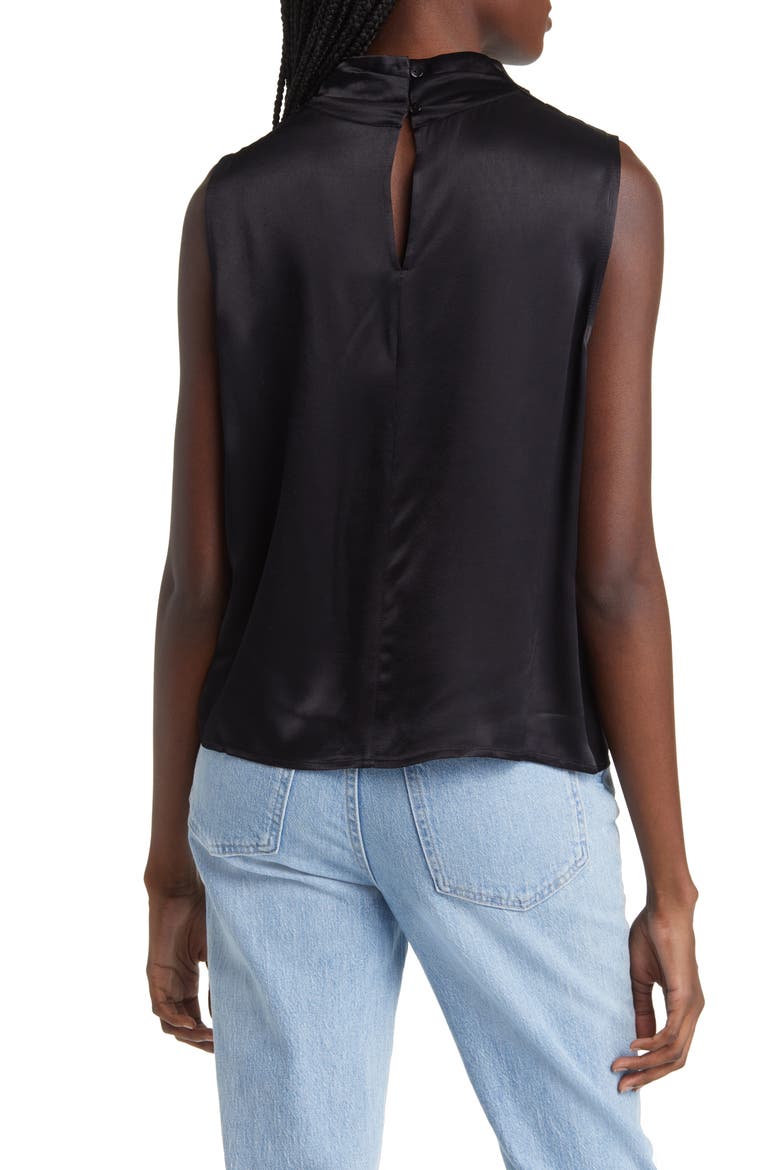Kaleen Sleeveless Mock Neck Top, Alternate, color, BLACK