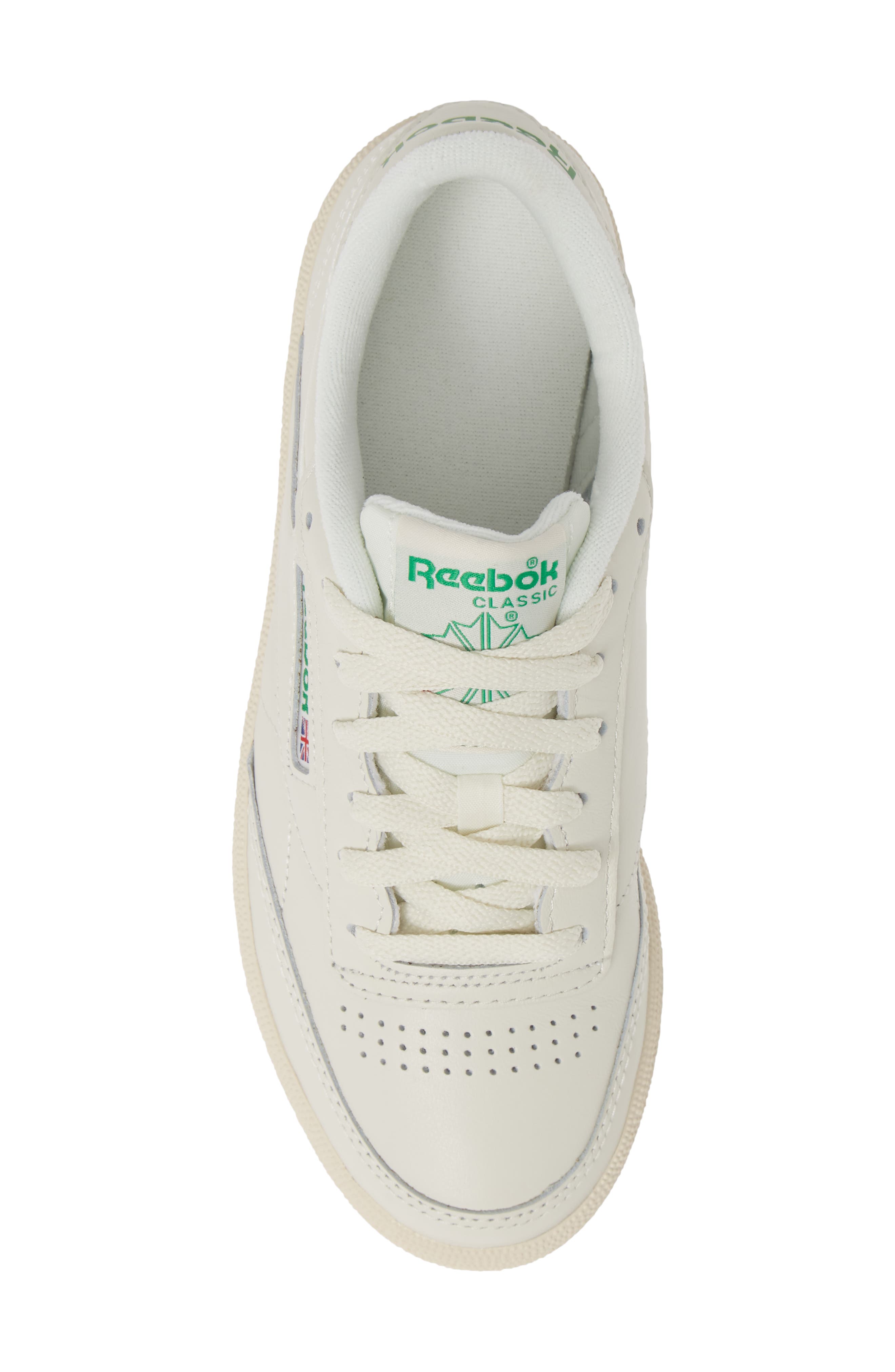 Club C 85 Sneaker, Alternate, color, CHALK/ GREEN/ PAPERWHITE/ RED